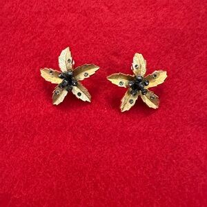 JOAN RIVERS Stamped Vintage Desert Cactus Bloom Earrings